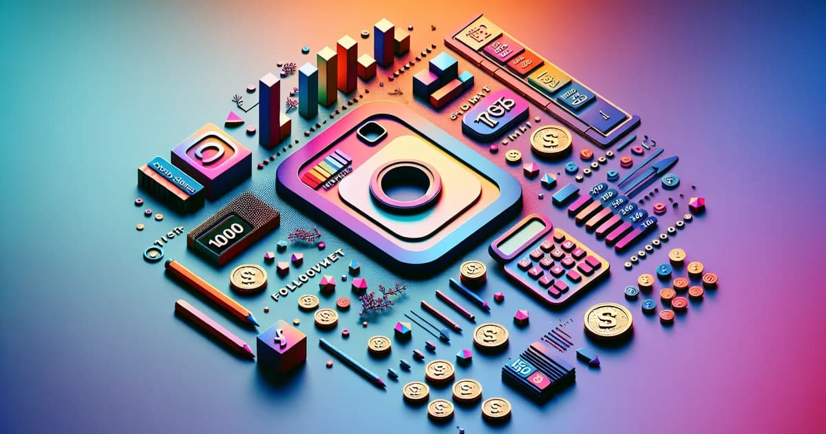 Infographie montrant les différentes gammes de prix pour 1000 followers Instagram en 2026