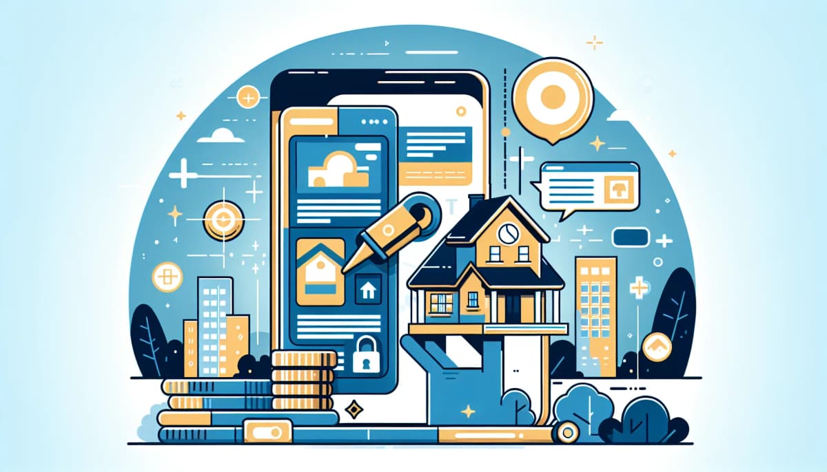 Agent immobilier utilisant les réseaux sociaux pour promouvoir des biens et générer des mandats en France