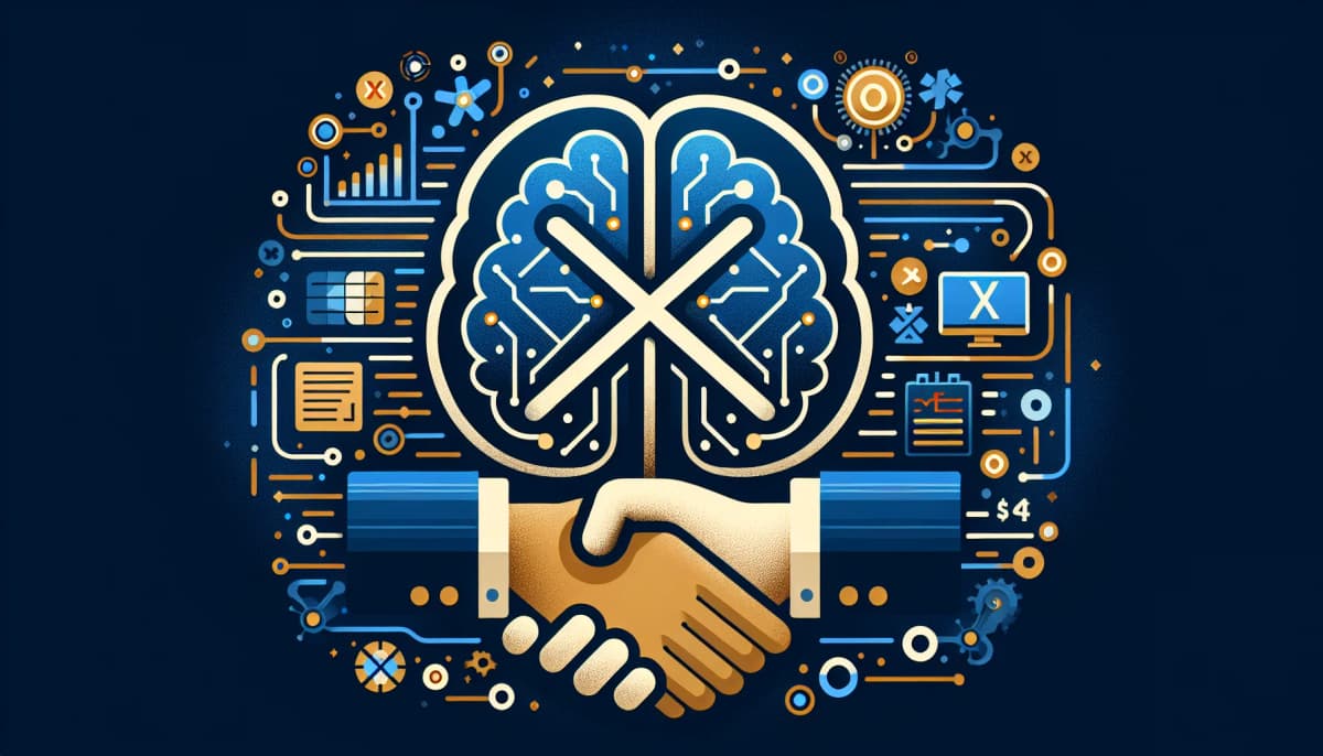 Illustration de la fusion entre X Twitter et xAI avec les logos et le montant de 33 milliards de dollars