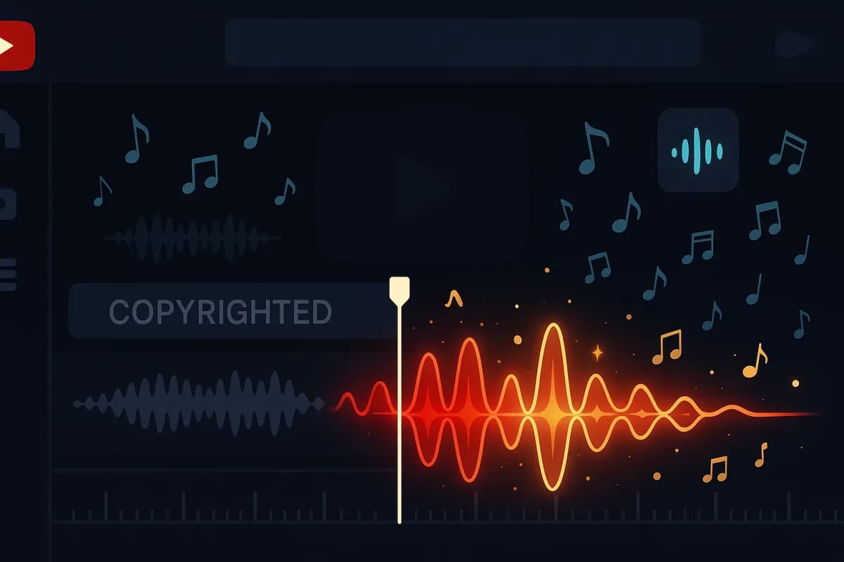 YouTube AI Music Generator 2026 Studio desktop remplacer audio copyright Content ID strikes monétisation Epidemic Sound Artlist économie créateurs
