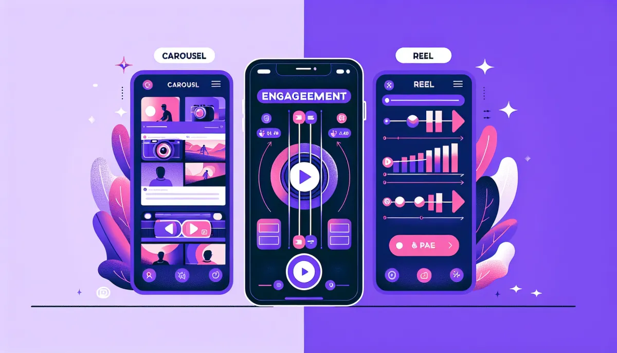 Comparaison des taux d'engagement entre carrousels et Reels Instagram en 2026
