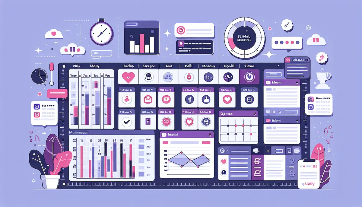 Calendrier stratégie contenu Threads planning hebdomadaire types posts