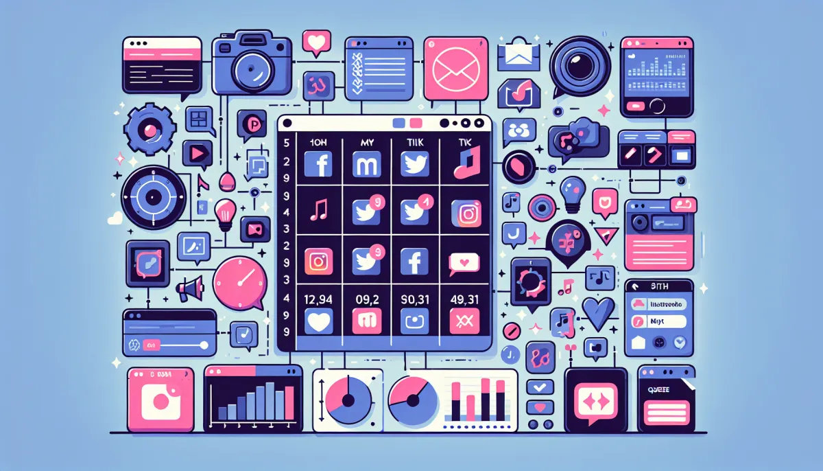 Calendrier de planification social media avec Buffer et Later — programmation multi-plateformes